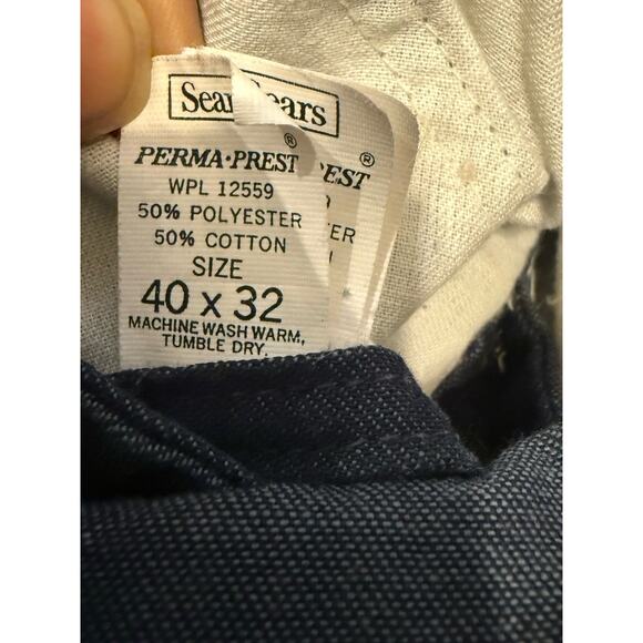 Vtg Sears Tradewear Mens Bib Overalls Size 40 X 32 Denim UNION MADE USA Workwear - Picture 3 of 8